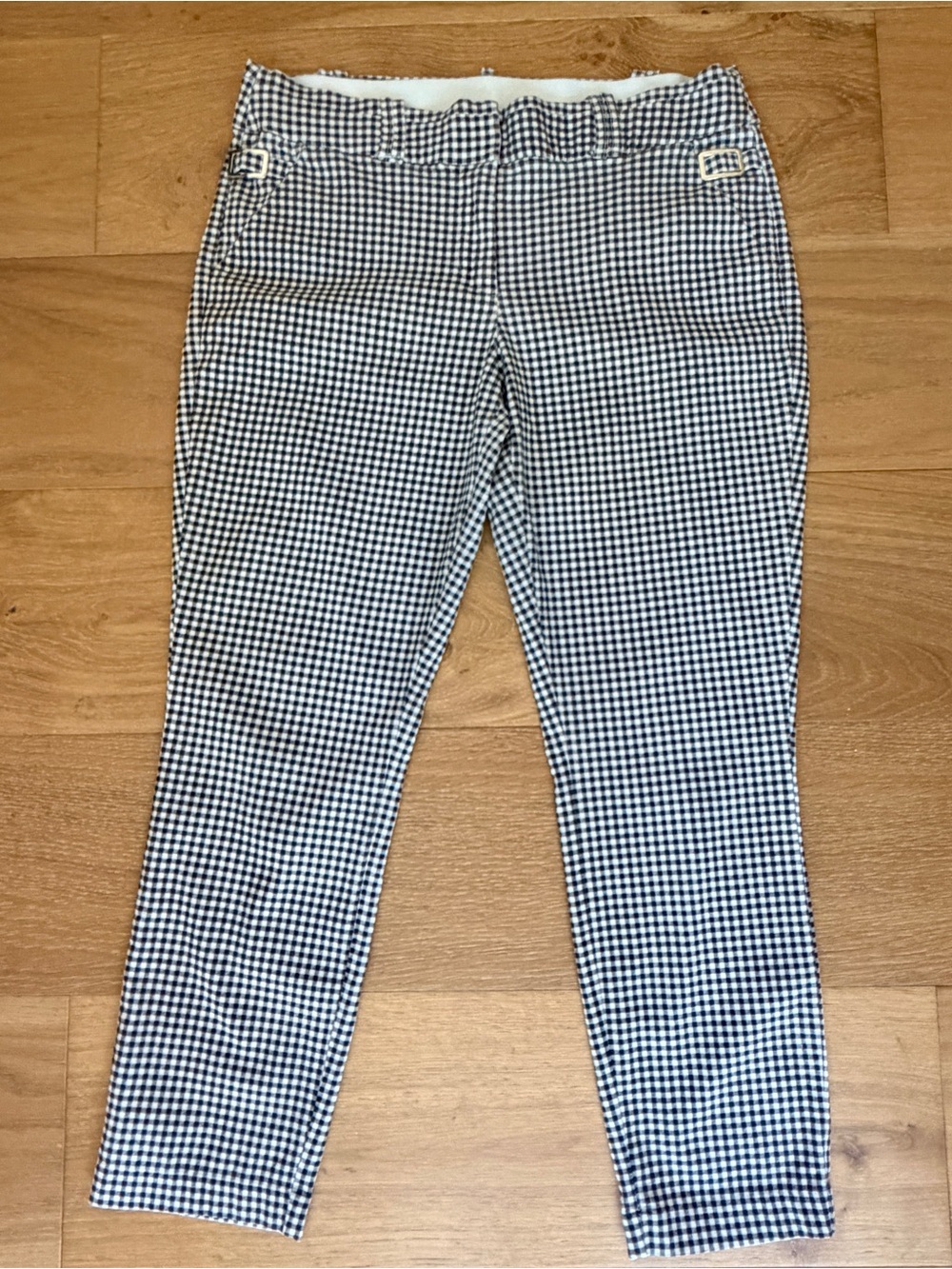 VTG Candie's Y2K Cropped Pants Black White Gingham Check Audrey Ankle Size 9 Emo